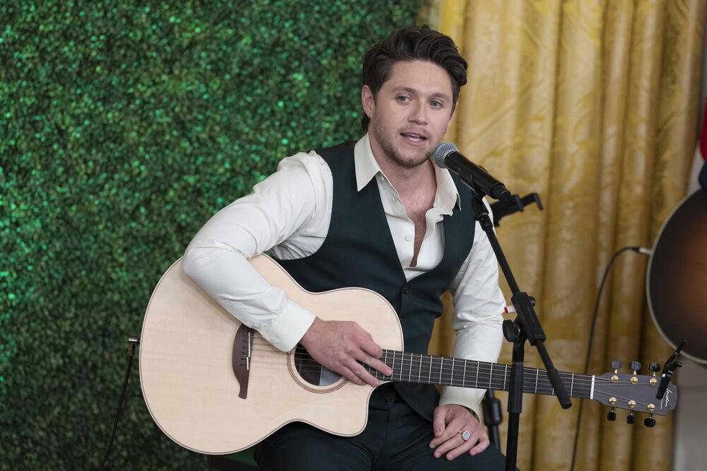 Niall Horan performing on tour